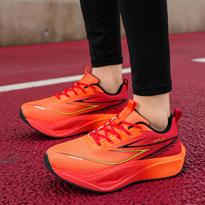 Sapatilhas desportivas unissexo em mesh respirável na moda, sapatilhas profissionais de corrida, fitness ao ar livre, confortáveis, com atacadores, para homem