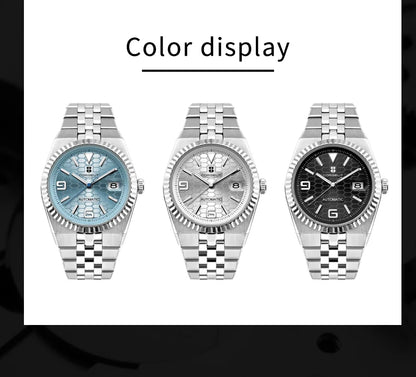 Custom Pilot Watch NH35 Automatic Mechanical Men's Watch Sapphire Crystal Luminous 100M Water Resistant Cushion Case Dive Watch