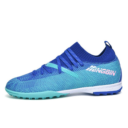 Turf Soccer Cleats Professional Men Football Boots Breathable Mesh Youth Soccer Shoes Anti Skid Male Sneakers Society Chuteira