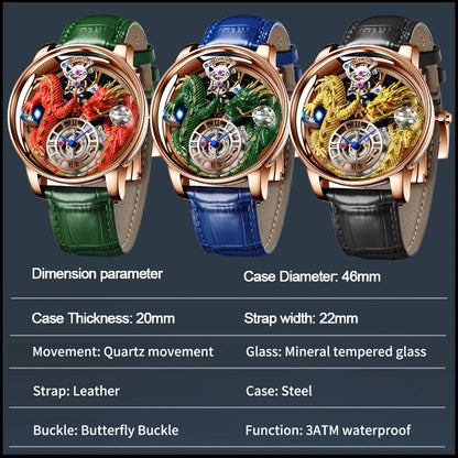 Relógio masculino PINDU Design 2025 NOVO Diamond Tourbillion, relógio de luxo Astronomia de marca premium, quartzo, vidro de safira, impermeável