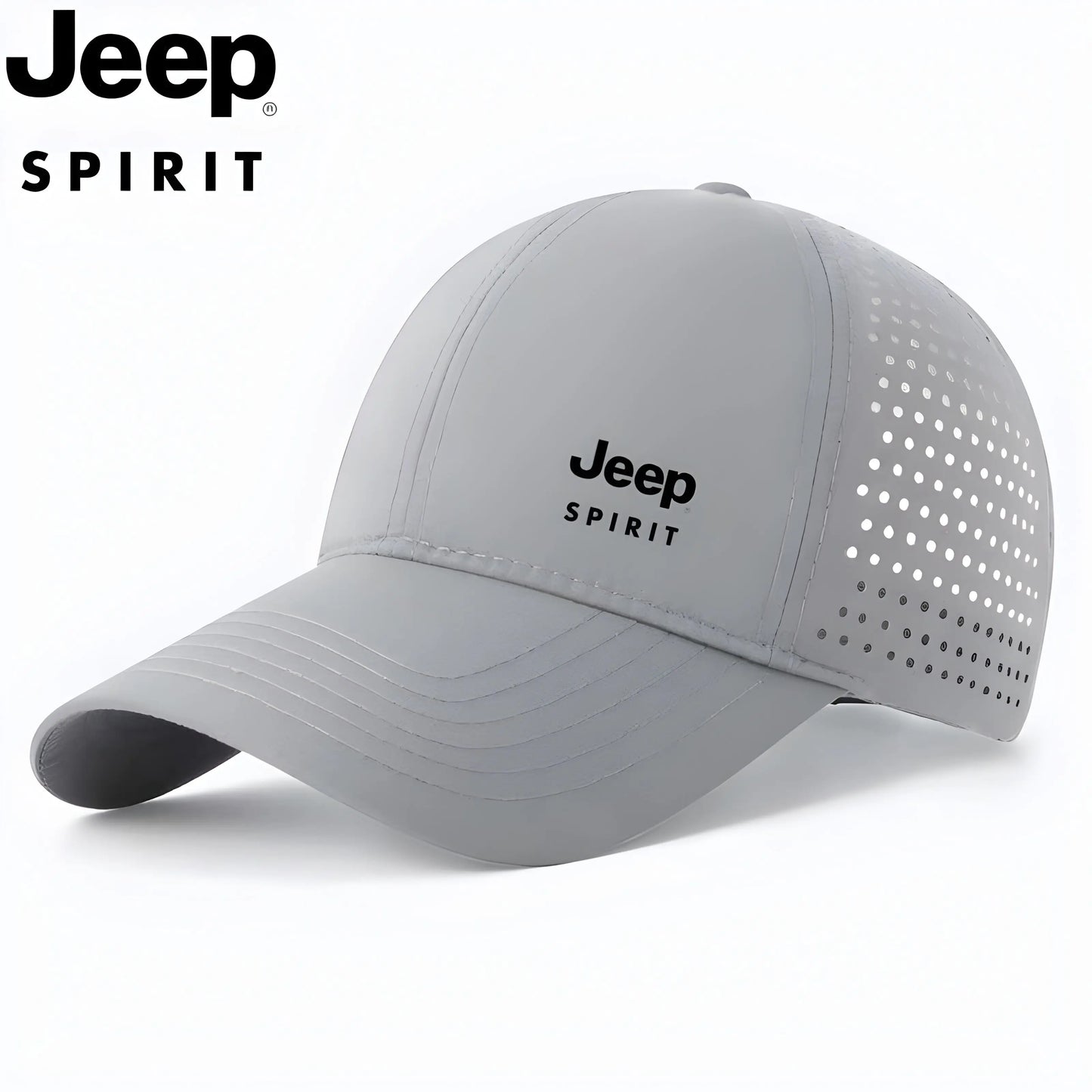 JEEP Quick drying Baseball Hat Summer Mesh Men's and Women's Sunshade, Breathable Sunscreen, Duck Tongue Hat