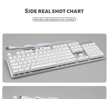 104 Teclas Keycaps Retroiluminadas Coreano Francês Russo Espanhol Alemão para Teclado Mecânico com Switch MX, Perfil OEM, Teclas ABS DIY