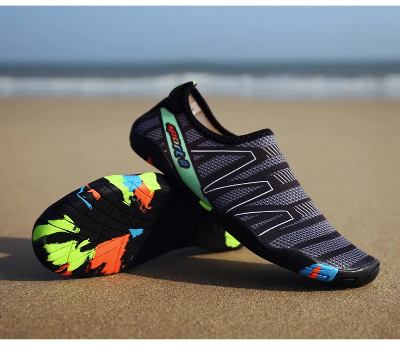 Scarpe da acqua ad asciugatura rapida per spiaggia, unisex, pantofole aqua da nuoto barefoot, scarpe da surf e risalita del fiume, calze outdoor leggere estive