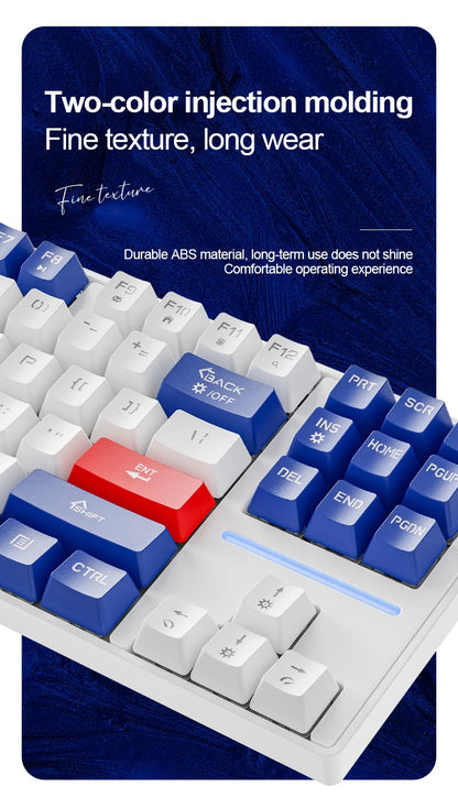 Teclado mecánico inalámbrico Bluetooth SMAILWOLF MK87 para gaming e-sports, teclas completas, hot-swap, teclado personalizable