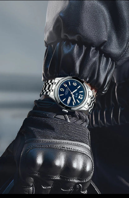 Reloj mecánico de lujo para hombre Reloj CARNIVAL de tungsteno, movimiento automático MIYOTA 8205, resistente al agua.