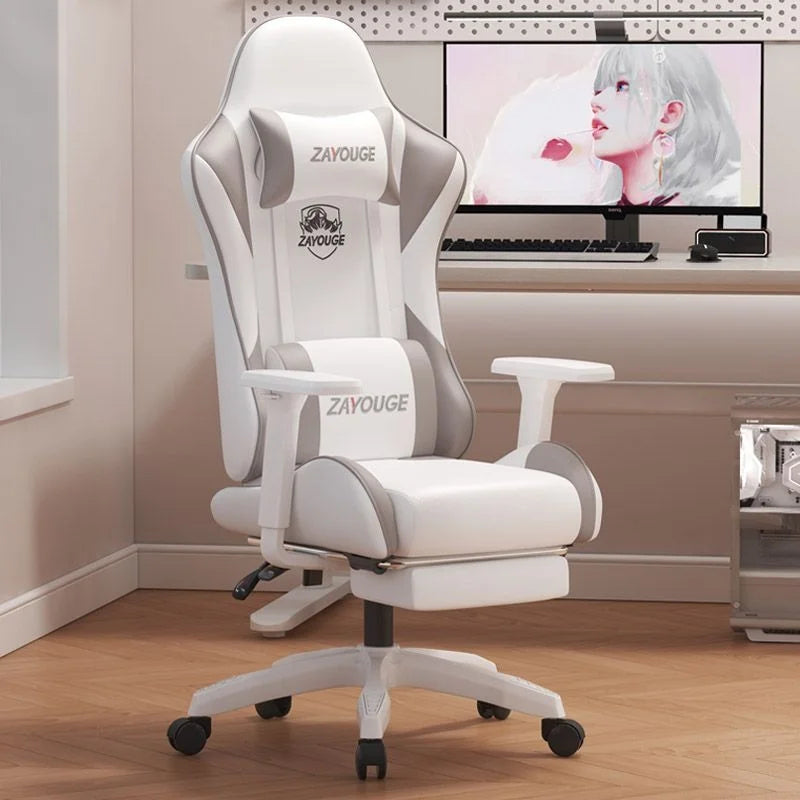 Cadeira de Escritório Gaming Reclinável AOLIVIYA para Computador em Casa, Rotativa, com Elevação, Encosto e Apoio para Pés, para Cybercafé e E-Sports