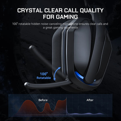 Cuffie gaming wireless tri-mode EKSA G19BT – Bluetooth 5.4, 2.4GHz a bassa latenza, cuffie gaming con microfono per PC, PS5, Xbox