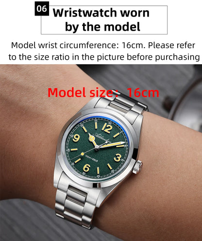 ADDIESDIVE 36mm Orologio da uomo in offerta AD2518, vetro bombato, acciaio inox 316L, impermeabile 100m, al quarzo