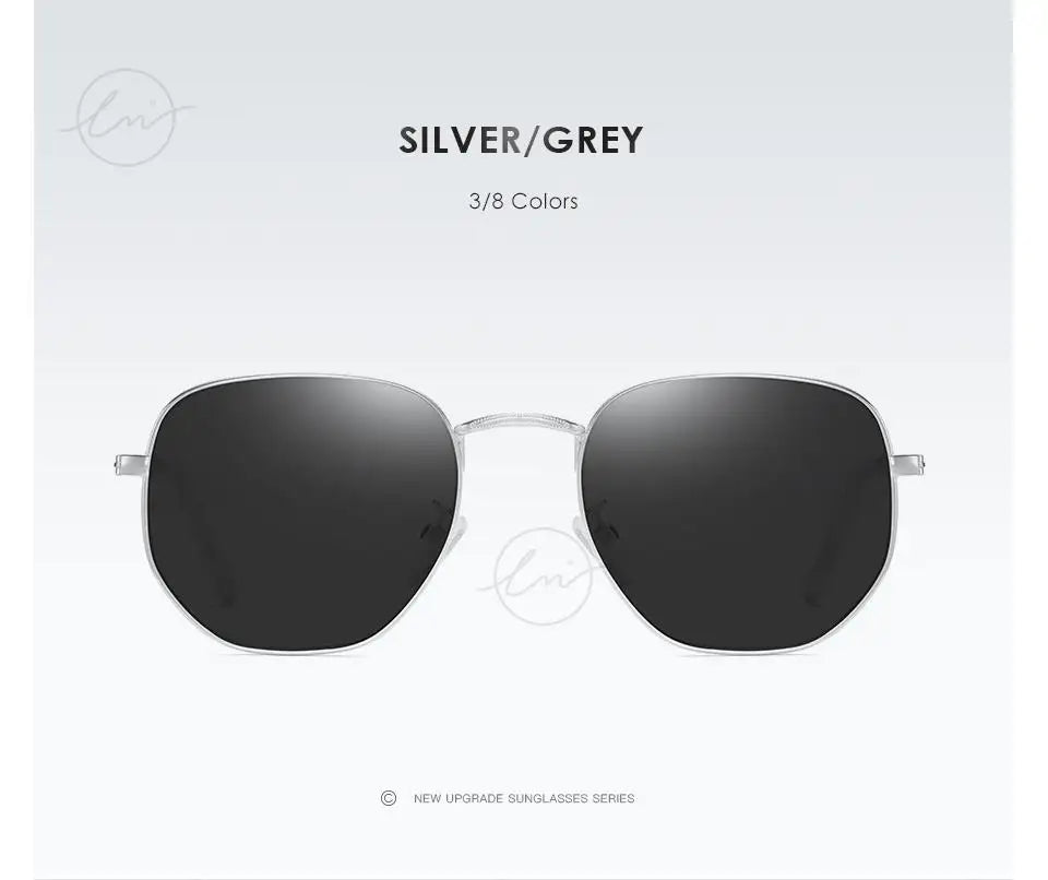 LM New Fashion Women Hexagon Sunglasses Men Retro Polarized Driving Coating Mirror Sun Glasses Goggle UV400 Eyewear gafas de sol