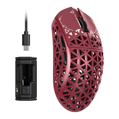 Rato Gaming Sem Fios ATTACK SHARK R5 Ultra 8K em Fibra de Carbono com Sensor 42000 DPI-PAW3950 MAX — ultraleve de 39g para Win/Mac
