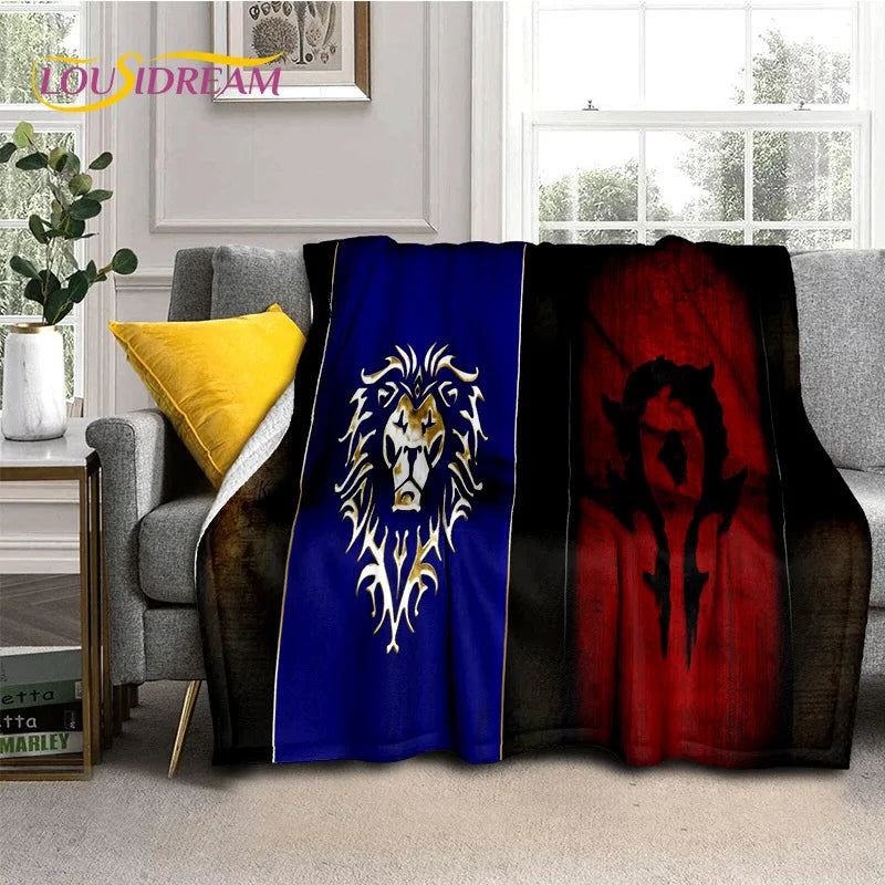 WOW, World of Warcraft  Demon Hunter, Lich King Game 3D Soft Blankets,Throw Blanket for Picnic Beds Sofa Home Bedroom Kids Gifts