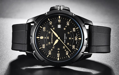 Reloj para hombre SAPPHERO: reloj de cuarzo de lujo, resistente al agua hasta 50 m, equipado con un mecanismo importado y una caja de acero inoxidable. Una idea de regalo ideal para hombre.