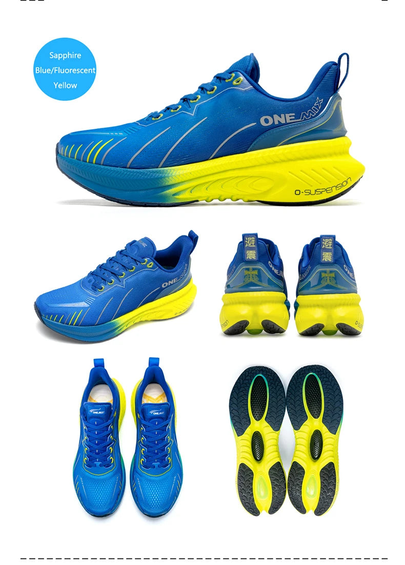 Zapatillas de running ONEMIX New Cushioning para hombre, aptas para corredores pesados, deportivas con cordones para mujer, antideslizantes, de exterior, deportivas para hombre