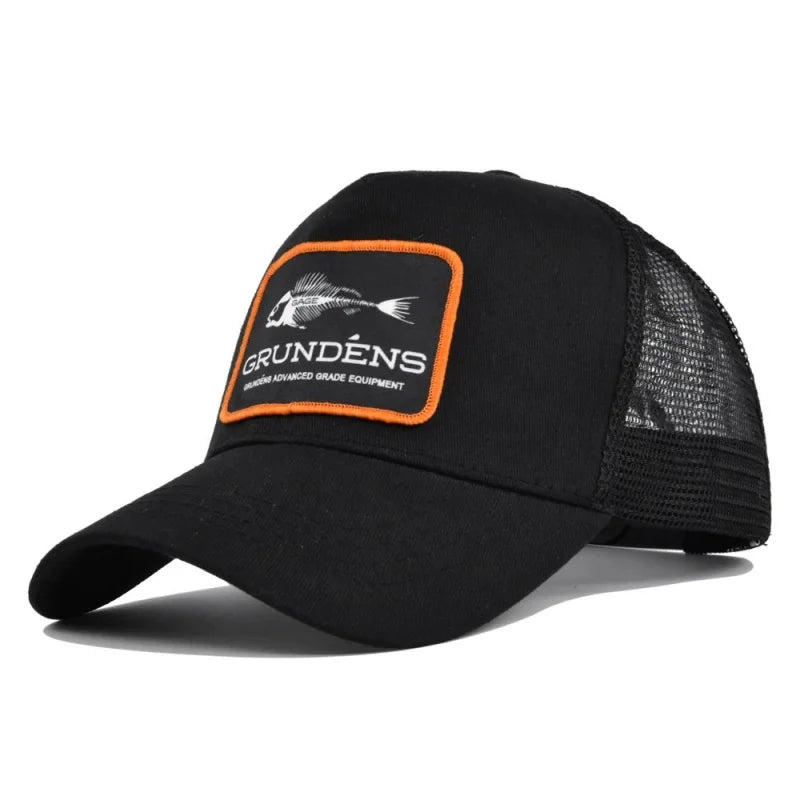 High Quality Fish Bone Cartoon Snapback Baseball Cap Hip Hop Dad Mesh Hat Trucker Hat Outdoor Sports Cycling Travel Sun Hat