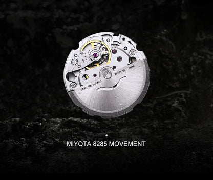 Relógio masculino CADISEN DD40 de luxo, automático, mecânico, com vidro de safira AR, 10Bar, movimento MIYOTA 8285, novidade 2023