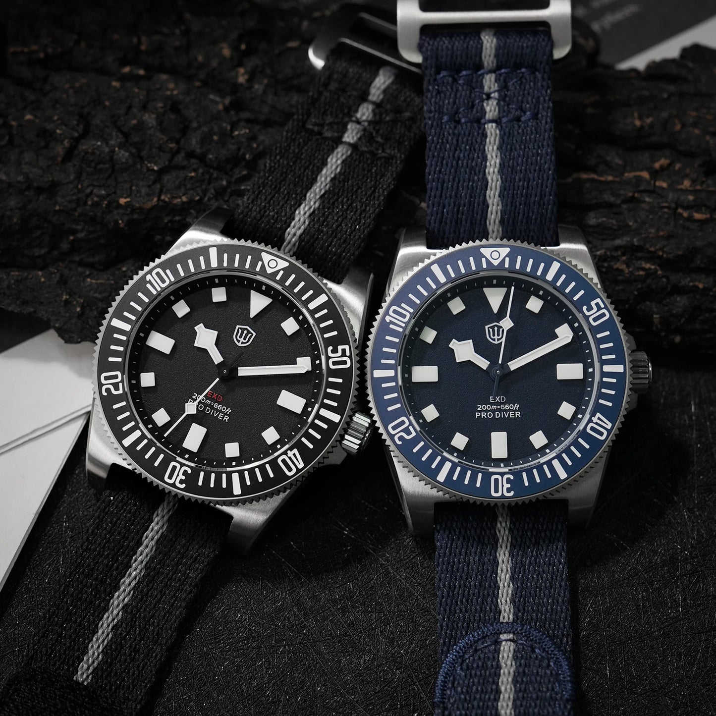 Watchdives EXD 40Mm Titanium Dive Watch Men's VH31 Sweep Quartz Watches 200 Waterproof AR Sapphire BGW9 Luminous 316L Wristwatch