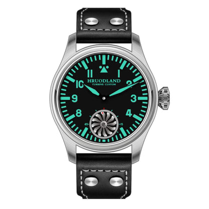 Reloj mecánico para hombre Hruodland 2025 nuevo, Seagull ST3620, piloto retro 43MM, luminiscencia Bgw-9, cristal de zafiro, turbina