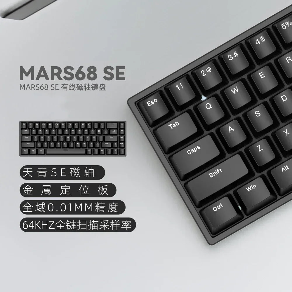 IROK Mars68 PRO Gaming Magnetic Switch E-sport Wireless Mechanical Keyboard RGB Long Battery Custom Hot Swap Gaming Accessories