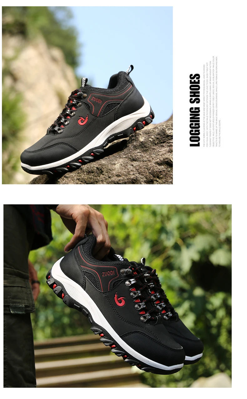 Men's EVA Hiking Shoes Waterproof Anti-Slip Leather Outdoor Sports Shoes for Camping Running Jogging 2025 New