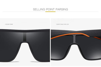 Oversized Square Fashion Sunglasses Monolithic UV400 Lens for Driving Vacation Daily Unisex Retro Shield Classic Elegance