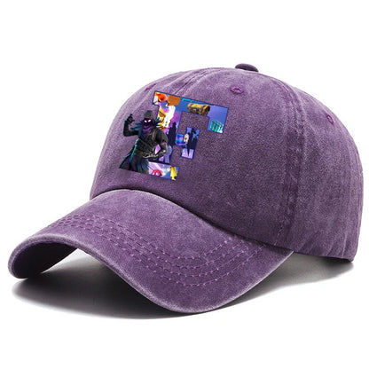 Gorra de béisbol para adulto Fortnite A-Z Letter, para hombre y mujer, ajustable, de denim lavado, estilo retro hip hop, sombrero para el sol, accesorio para deportes al aire libre, regalo