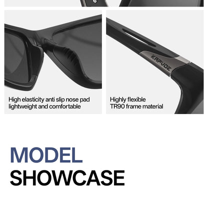 KAPVOE Outdoor Polarized Fishing Sunglasses Beach Ocean Sea Fishing Cycling UV400 MTB Sunglasses Bicycle Sports Hiking Eyewear