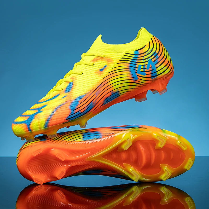 New Men's Soccer Shoes Hot-Selling Sneakers Grass Cleats High-Quality Football Boots Non-Slip Boys Match Outdoor High-Top Light