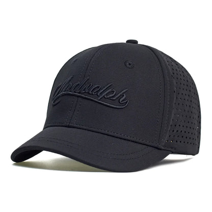 Baseballcap mit kurzem Mesh-Schirm, hinten geschlossen, für Damen und Herren, atmungsaktiv, Snapback-Cap, anliegender Dad Hat, verstellbar, einfarbig, im Trucker-Stil