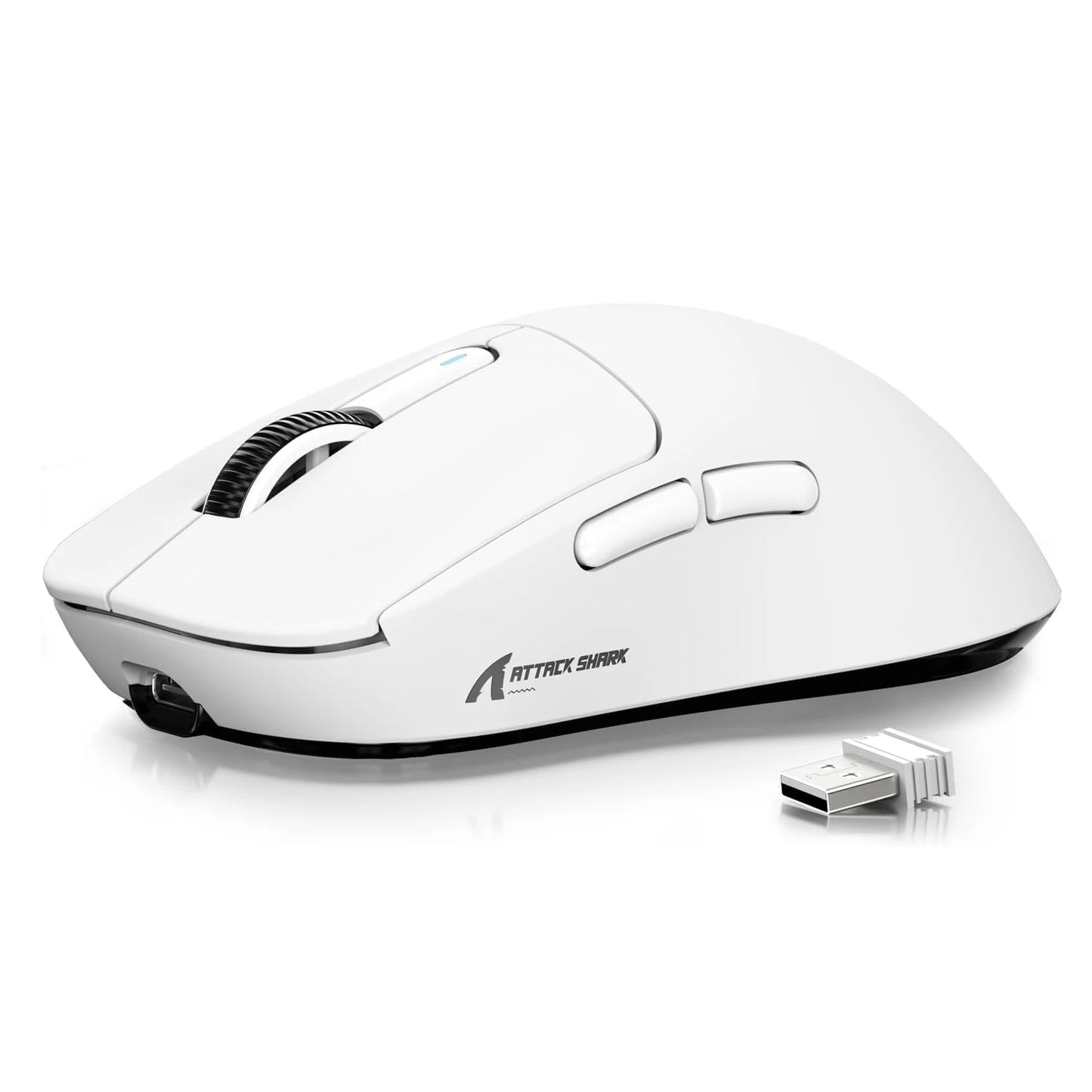 Ratón gaming inalámbrico ATTACK SHARK X3, ratón ergonómico para PC de 49g, tres modos, sensor óptico PAW3395 de 26K DPI, botones programables