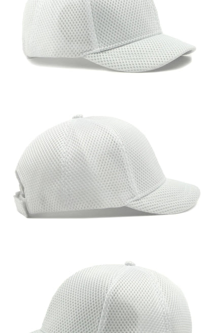 HT4828 5CM Short Brim Baseball Cap Male 6 Panels Baseball Hat Breathable Mesh Trucker Cap Men Women Solid Plain Snapback Cap