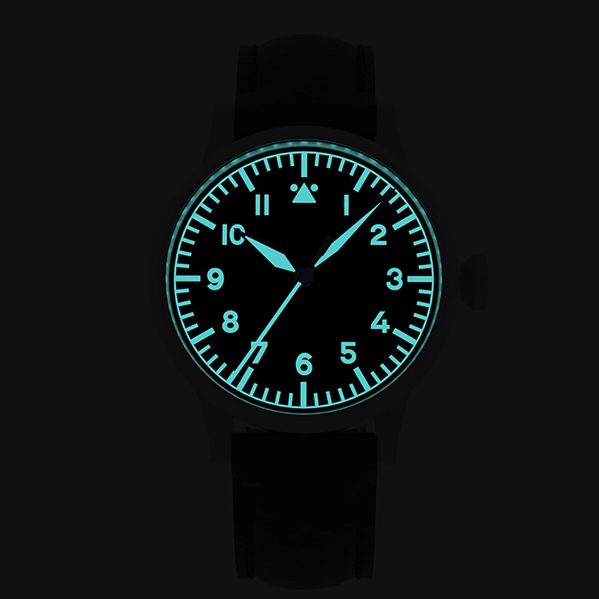 Hruodland Pilot Men's Automatic Mechanical Watch PT5000 Sapphire Luminous C3 Stainless Steel Waterproof 10Bar Men's Watch