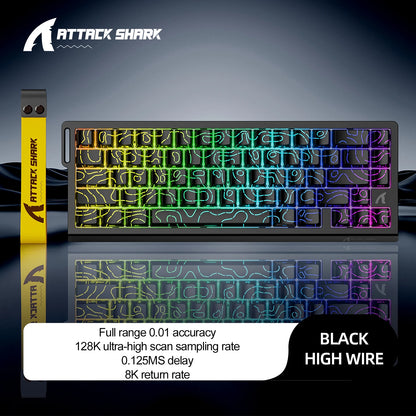 Magnetic Switch Keyboard ATTACK SHARK X68HE X68PRO HE and FREEWOLF F68 Wired F68Pro Wireless for Pro Gaming 0.01mm Rapid Trigger