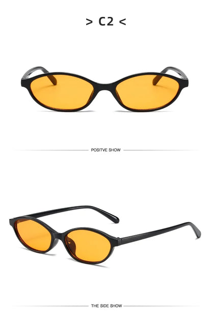 New Fashion Leopard Cat Eye Oval Women's Sunglasses Sunscreen Sun Glasses Female Retro Colorful Eyeglass UV Shade Glasses
