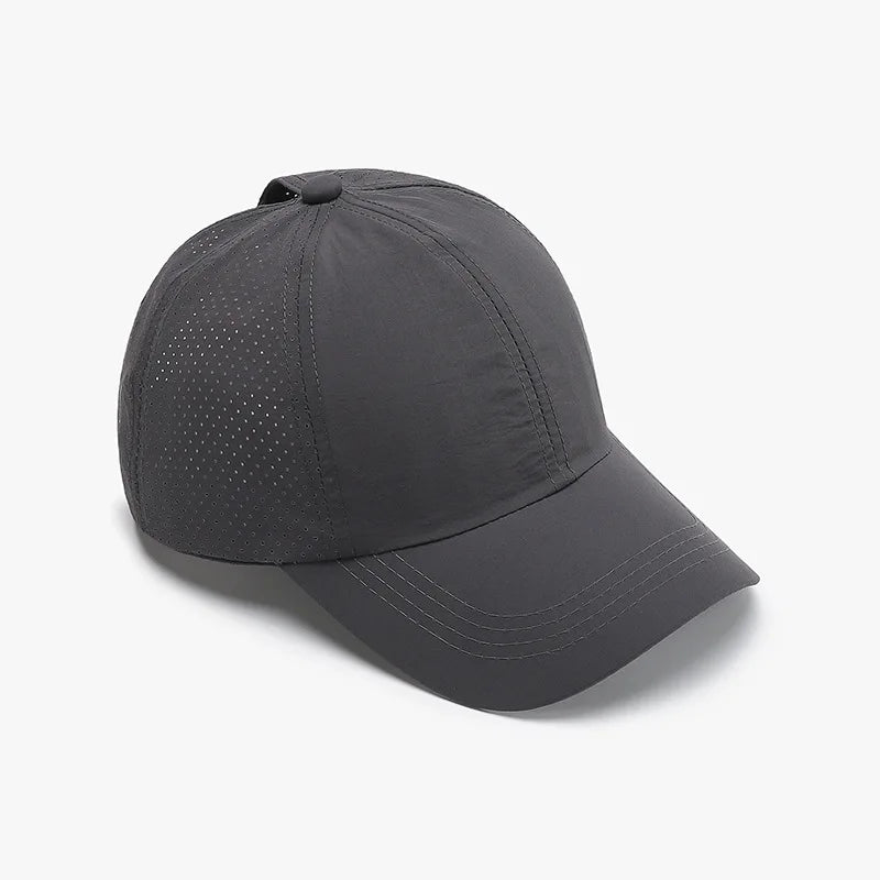 Lightweight Soft Top Baseball Cap for Women, Summer Cross Leakage Ponytail Breathable Mesh Outdoor Sun Protection Duckbill Cap