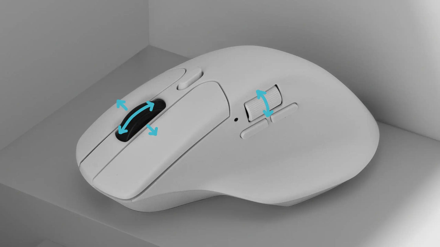 Keychron M6 Wireless Mouse All Silent Micro Switch PixArt 3950 Sensor 8K Polling Rate Dual Scrolling Modes