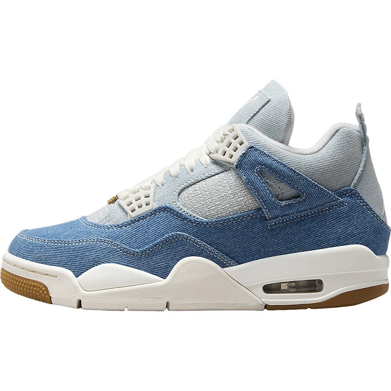Ténis de basquetebol Nike JORDAN genuínos para mulher, de cano médio, em ganga, com amortecimento de ar IB6716-100