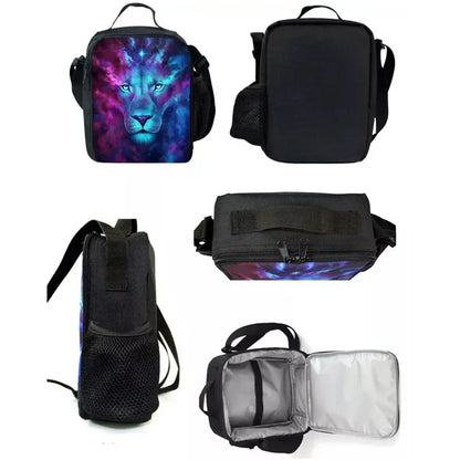 Saco térmico infantil F-FortniteS Hot Game de grande capacidade, isolado, para rapaz e rapariga, estudante, piquenique ao ar livre, lancheira térmica reutilizável