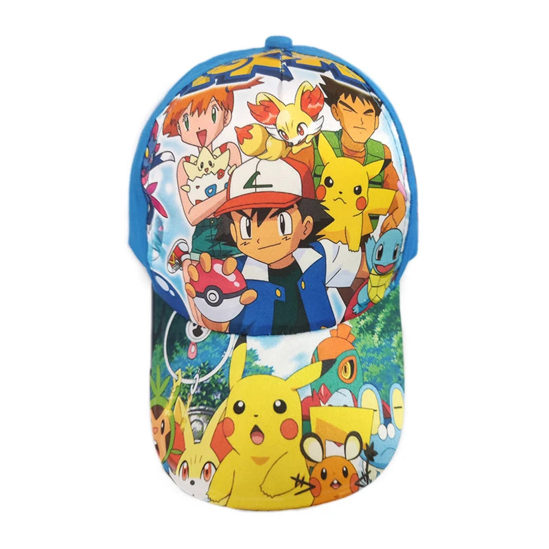Pokemon Baseball Cap Pikachu Hat Pokemon Cosplay Hip Hop Cap for Girl Boy Children kids Anime Figures Toy Gift Cartoon Hat