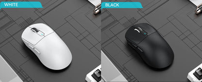 Ratón gaming inalámbrico ATTACK SHARK X3, ratón ergonómico para PC de 49g, tres modos, sensor óptico PAW3395 de 26K DPI, botones programables