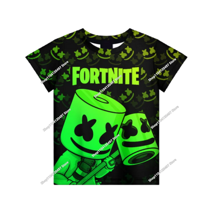 Camisola com Capuz Infantil de Outono — T-shirt Hoodie Fortnite Nova, Roupa Casual Confortável para Crianças, Estilo Streetwear