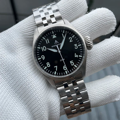 STEELFLIER Official SF743 Pilot VH31 Quartz Movement Big Onion Crown 200M Waterproof Sapphire Crystal Luxury Dive Luminous Watch