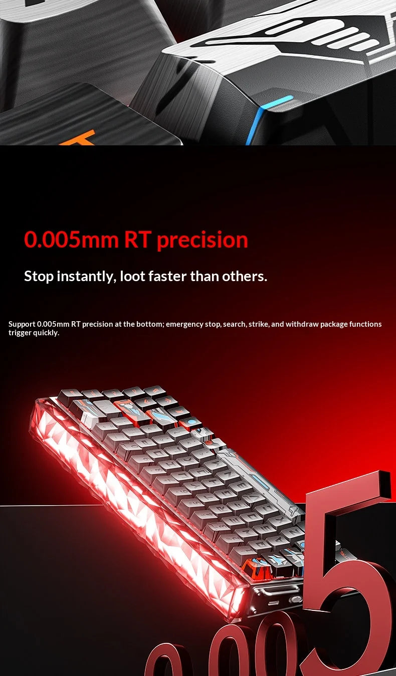 New AULA HERO68 Air 3-mode Magnetic Switch Gaming Mechanical Keyboard E-sport Custom Wired Keyboard Ergonomics Accessories