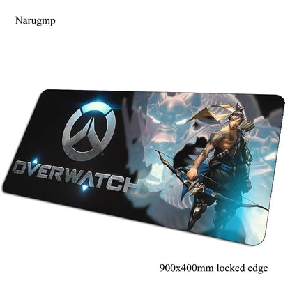 Overwatch-muismat voor verjaardag, computermat 900x400x3mm, grote gaming-muismat, cadeau, bureauonderlegger voor muis en toetsenbord, pc-gamer