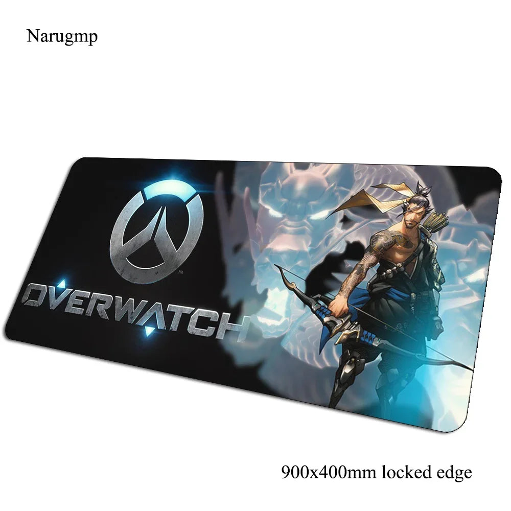 Overwatch-muismat voor verjaardag, computermat 900x400x3mm, grote gaming-muismat, cadeau, bureauonderlegger voor muis en toetsenbord, pc-gamer