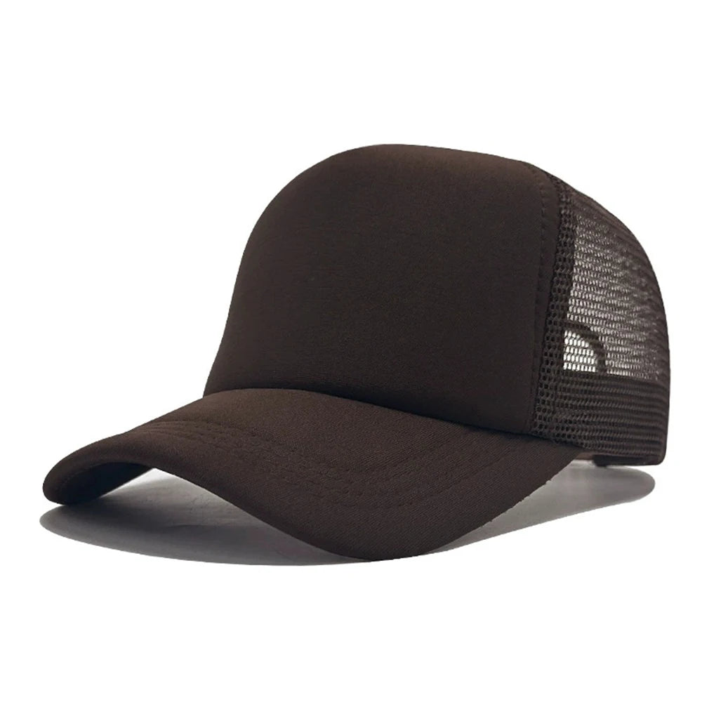 Unisex-Kappe, lässige, einfarbige Mesh-Baseballkappe, verstellbare Snapback-Kappen für Damen und Herren, Hip-Hop-Trucker-Kappe, Streetwear, Dad-Hat
