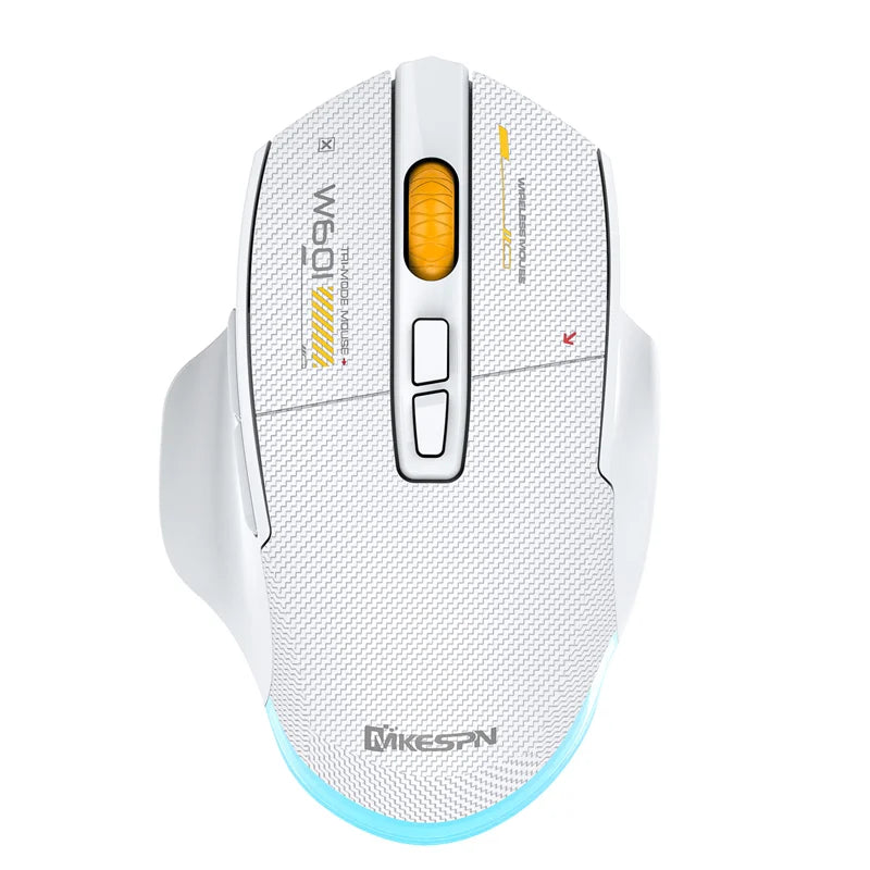 Mouse da gaming wireless Bluetooth, 12800 DPI, mouse RGB cablato/wireless con 7 pulsanti programmabili, per PC, laptop e gaming