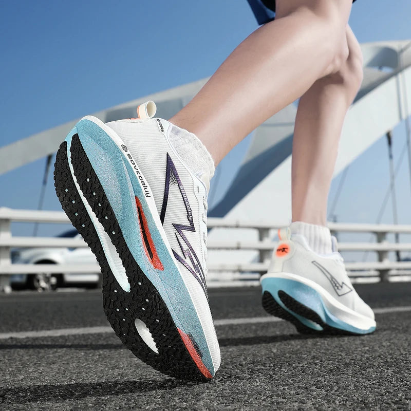 Zapatillas de running con placa de carbono para maratón, deportivas, transpirables, ligeras, cómodas y antideslizantes para hombre y mujer