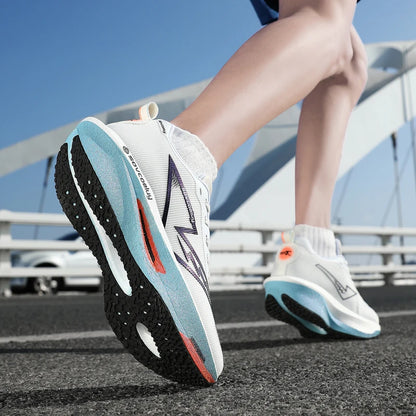 Zapatillas de running con placa de carbono para maratón, deportivas, transpirables, ligeras, cómodas y antideslizantes para hombre y mujer