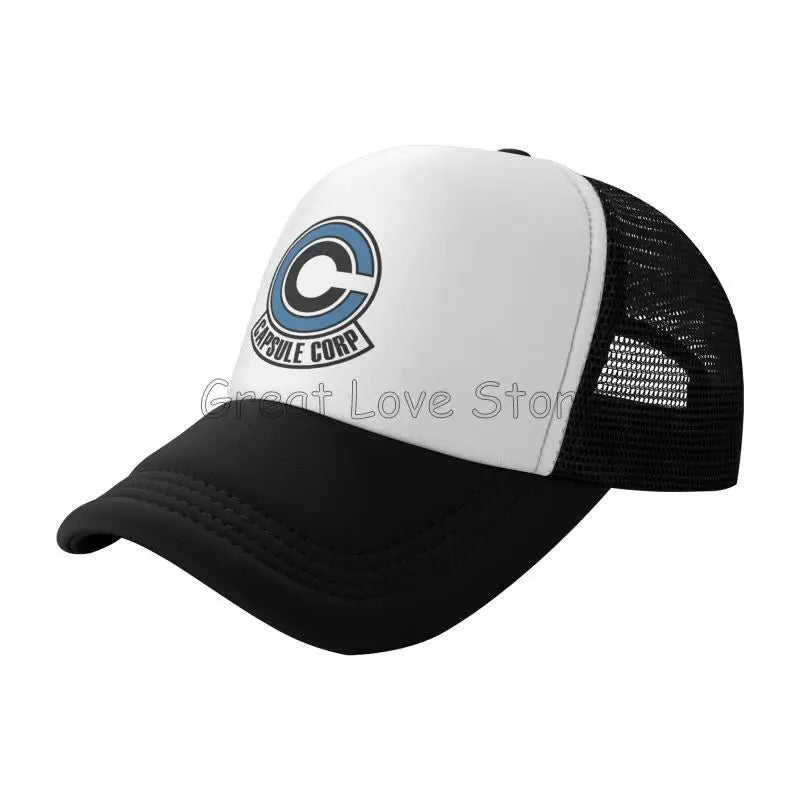 Capsule Corp Cappellini da baseball in rete Unisex Cappellino da camionista in stile hip-hop Cappellino da papà in stile anime DBZ Cappellino da corsa regolabile Cappellini da camionista estivi Cappellini snapback