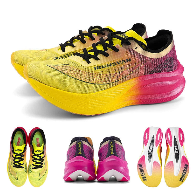IRUNSVAN Original Carbon Plate Marathon Running Shoes Men Professional Stable Support Shock-Relief Ultra-Light Rebound Sneakers